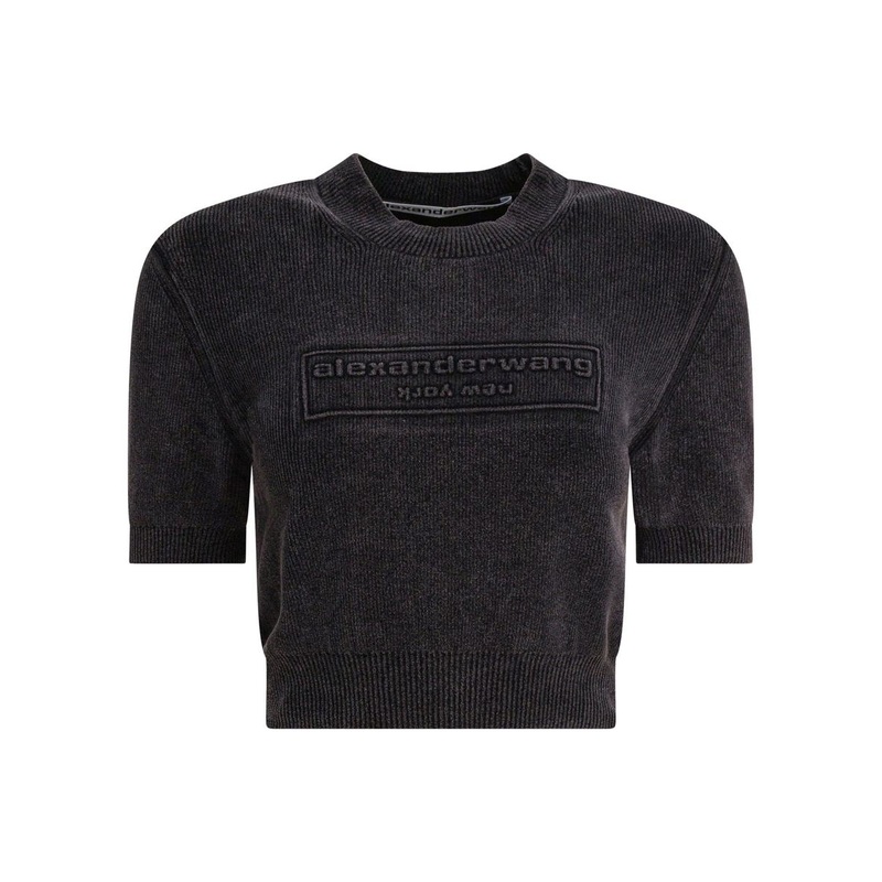 Alexander Wang Cropped Crew Neck T-Shirt