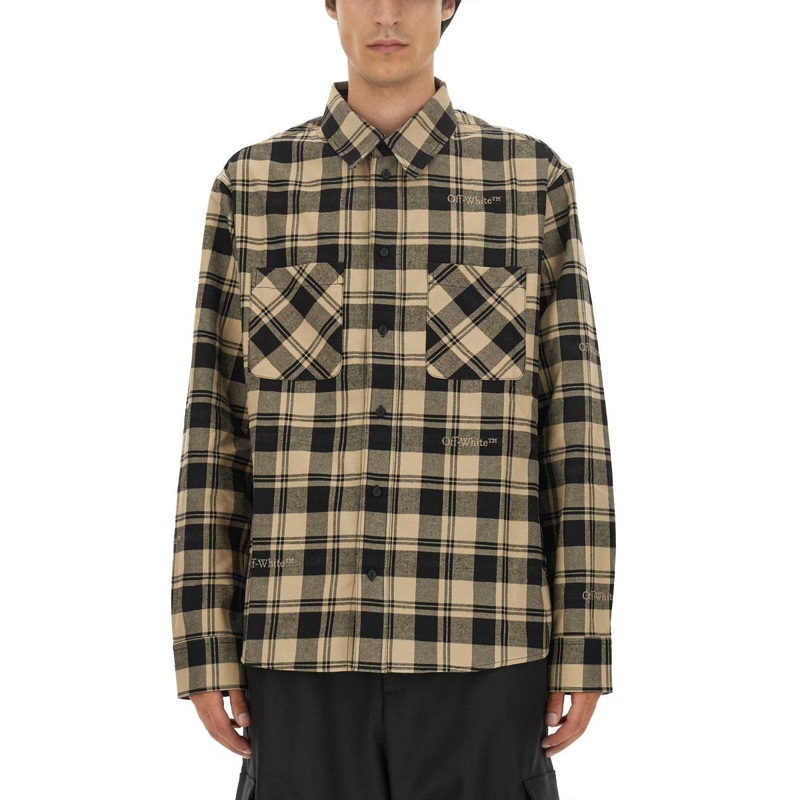 Off-White Check Print Shirt