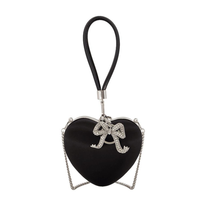 Self-Portrait Top Handle Heart Clutch