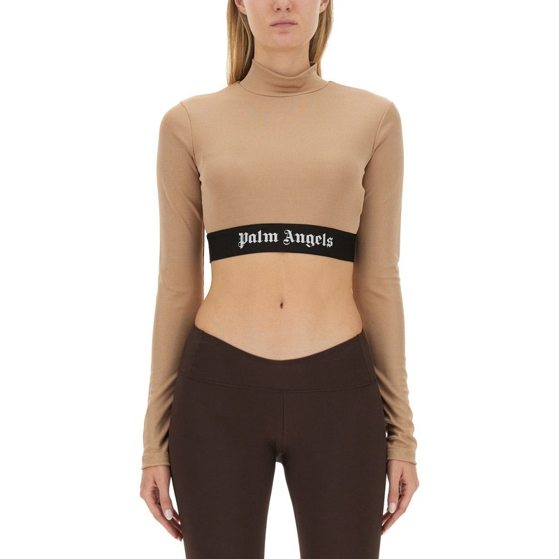 Palm Angels Cropped Top With Logo