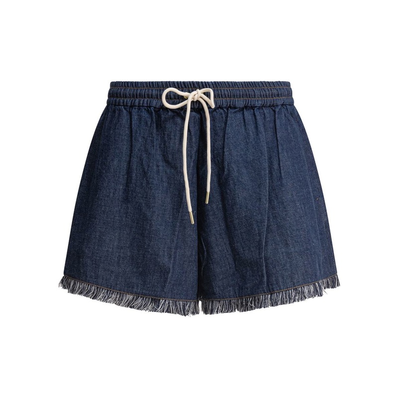Zimmermann Rhiannon Fringe Denim Short