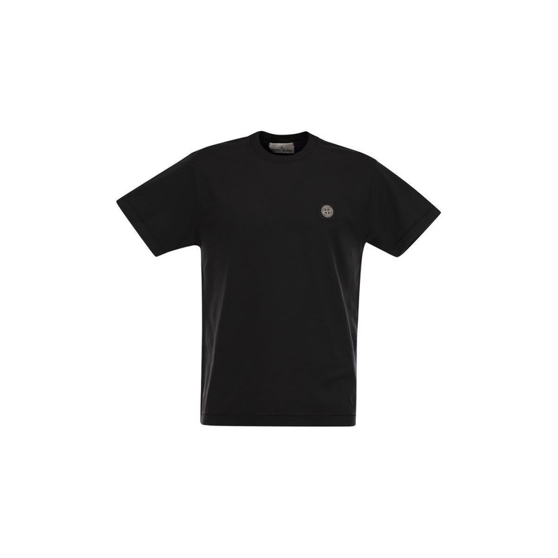 Stone Island Short-Sleeved T-Shirt With Compass Logo Patch