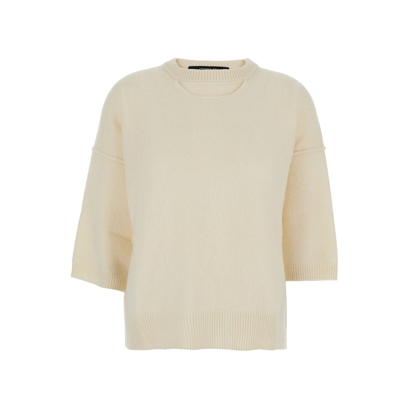 Maglia Over 70%Lana/30%Cashmere Cuciture A Vista