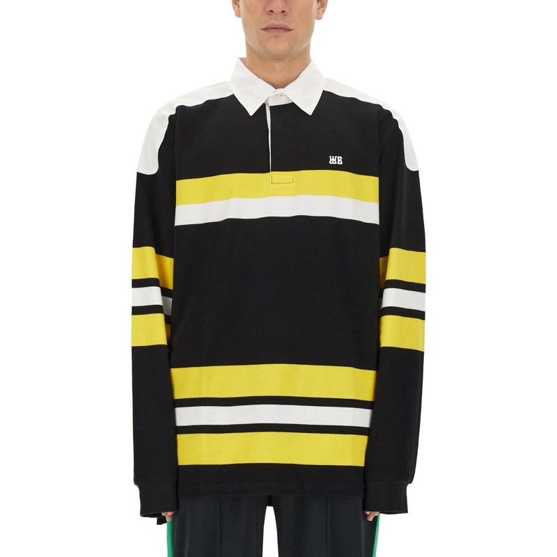 Wales Bonner Polo Shirt With Stripe Pattern