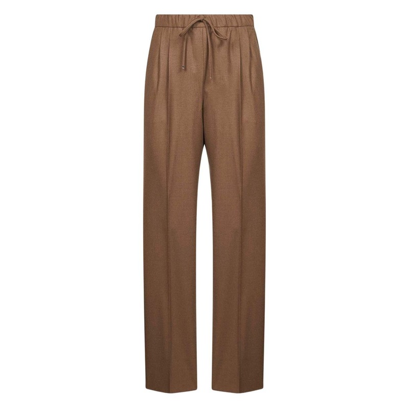 Max Mara Trousers Leather Brown