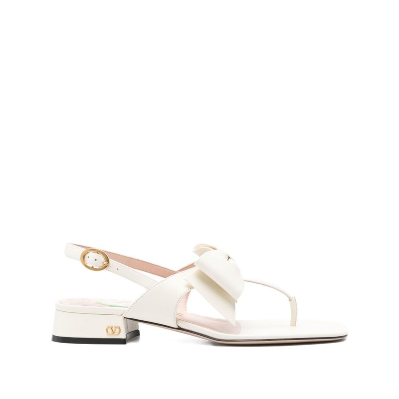Valentino Garavani Bowow Leather Thong Sandals