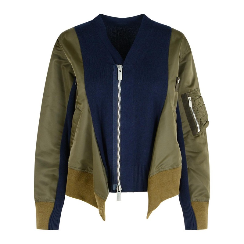 Sacai Green Cotton Blend Jacket