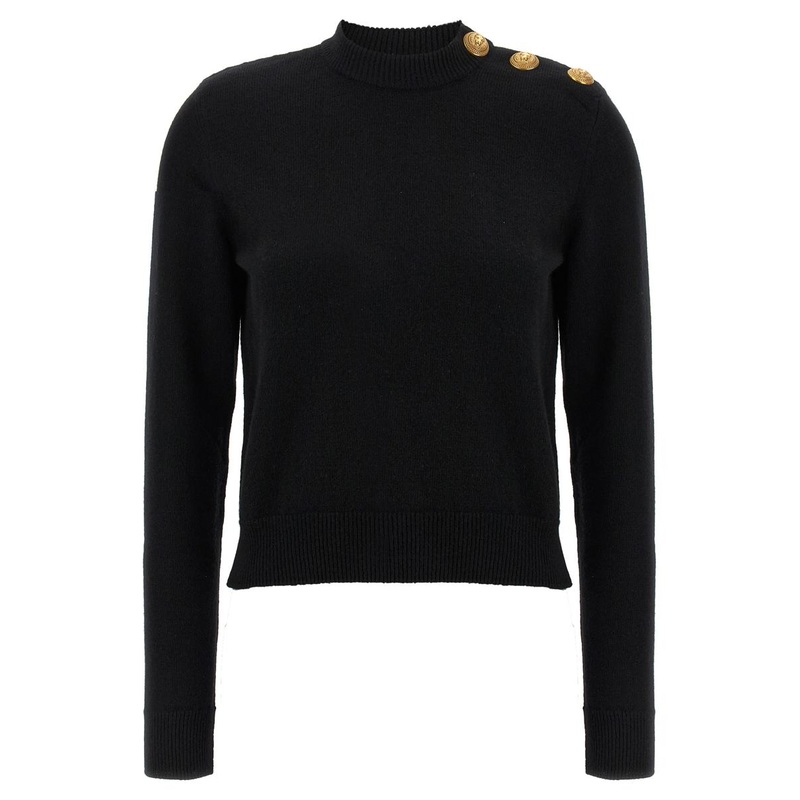 Balmain Eco-Cashmere Button Sweater