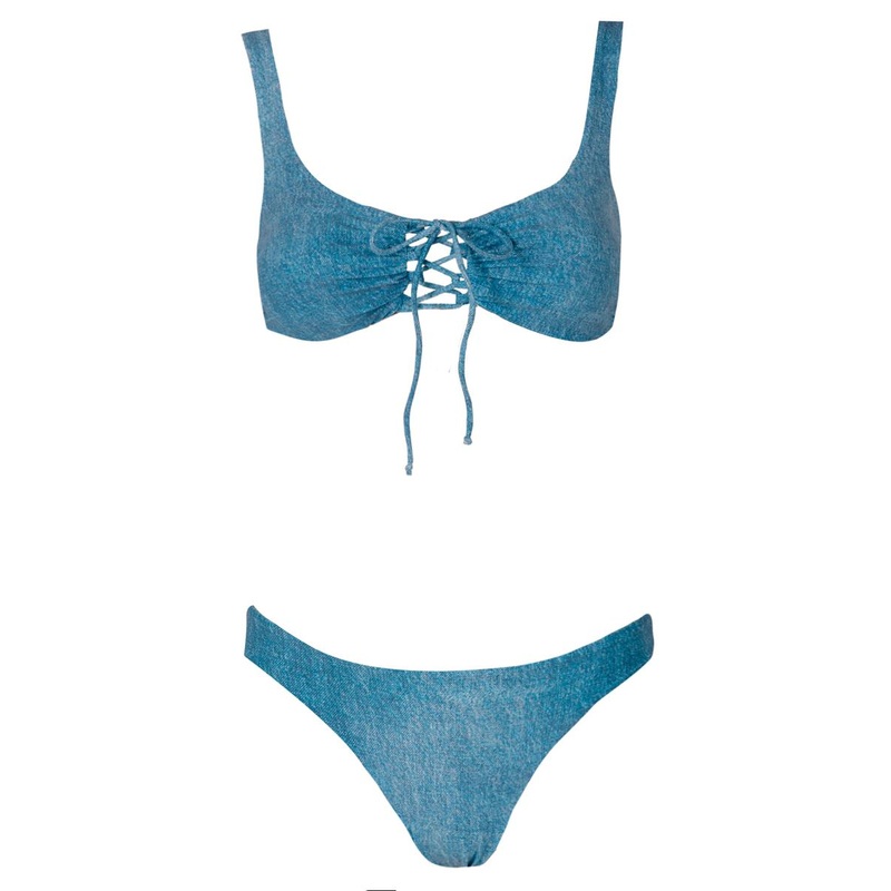 Fisico Denim-Effect Bikini Clothing