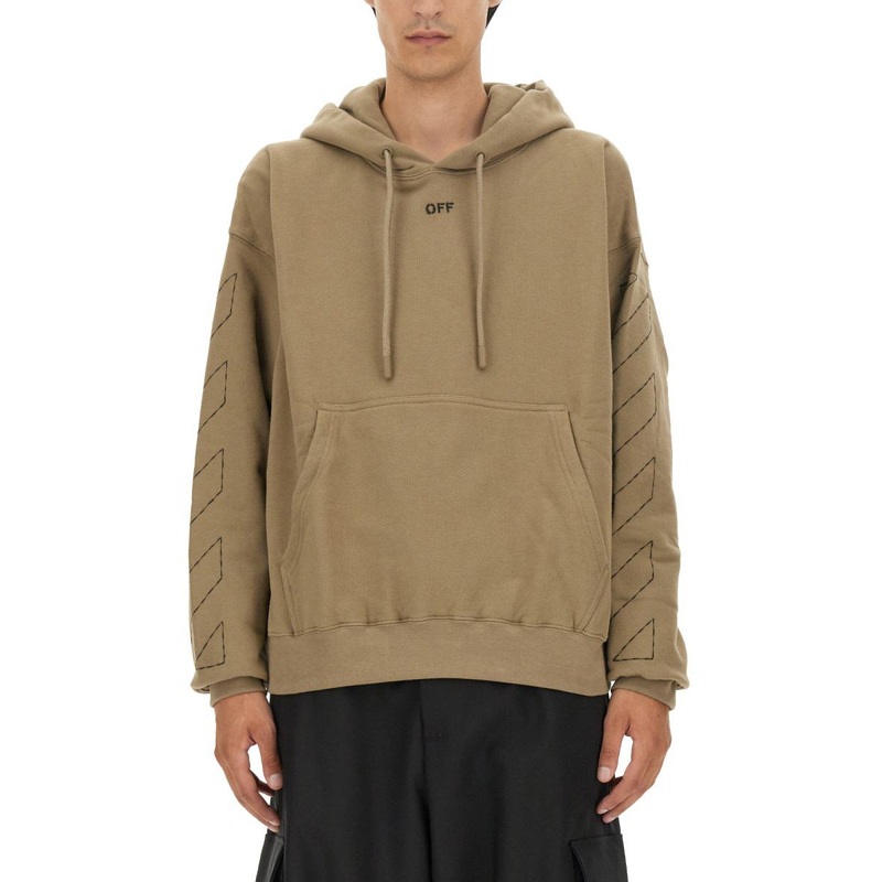 Off-White Sweatshirt With Arrow Embroidery