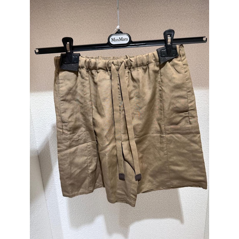 Max Mara “Quebe” Shorts In Linen And Silk