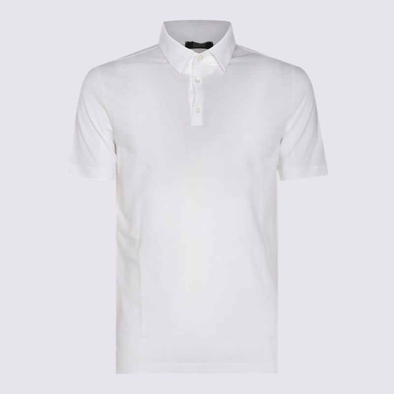 Zanone White Cotton Polo Shirt