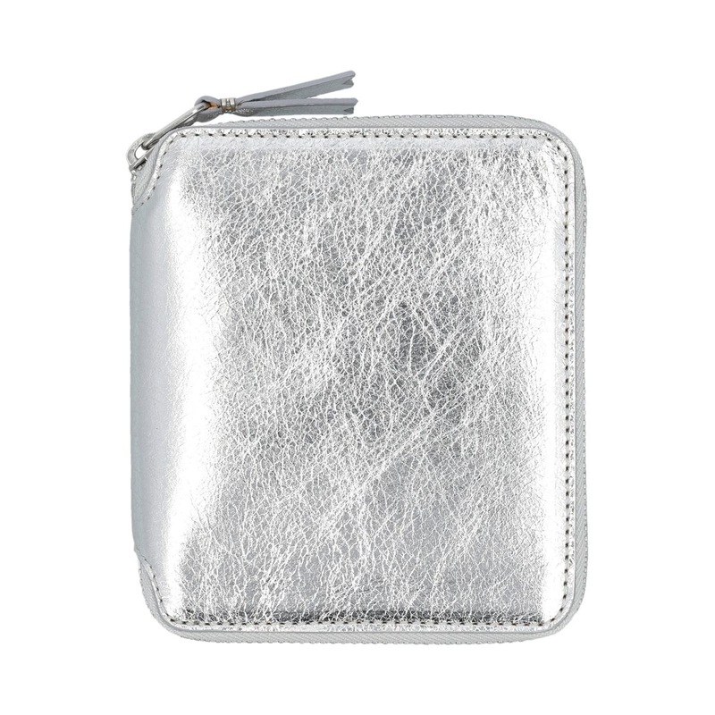 Comme Des Garons Metallic Zip Around Wallet