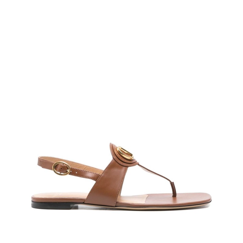 Valentino Garavani Vlogo Signature Leather Thong Sandals