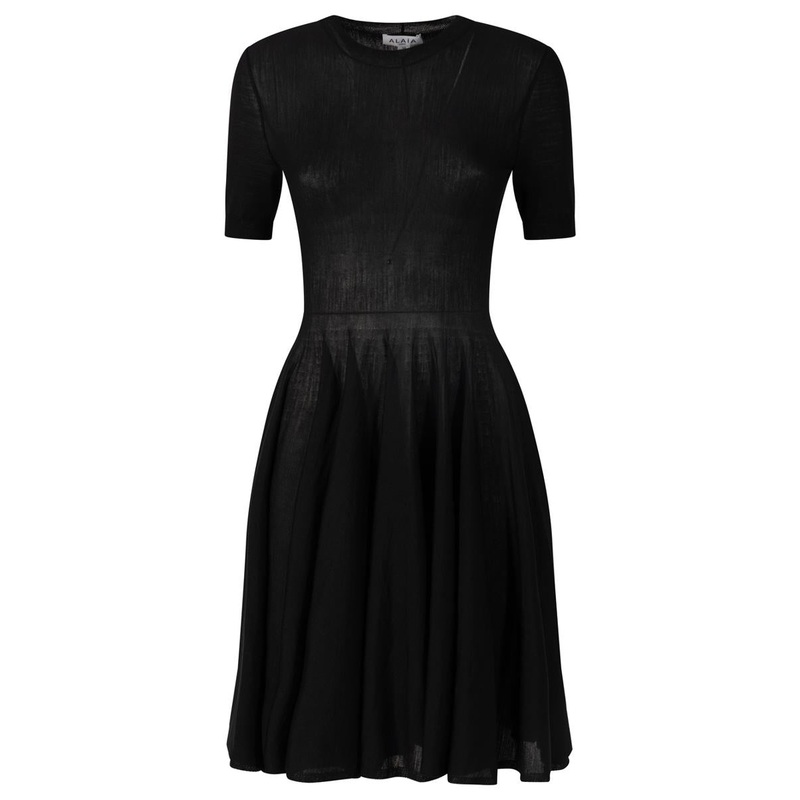 Alaa Skater Short-Sleeved Wool Dress Clothing