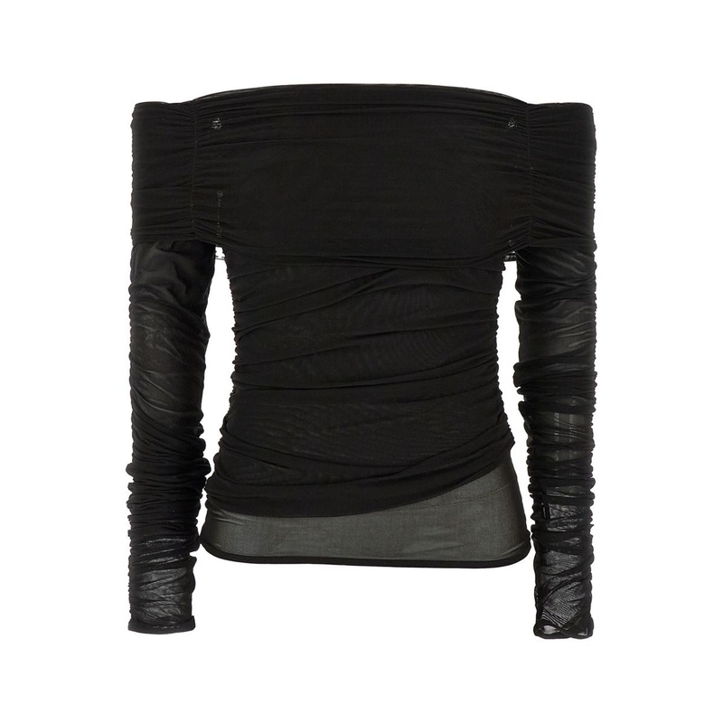 Maglia In Tulle Spalle Scoperte