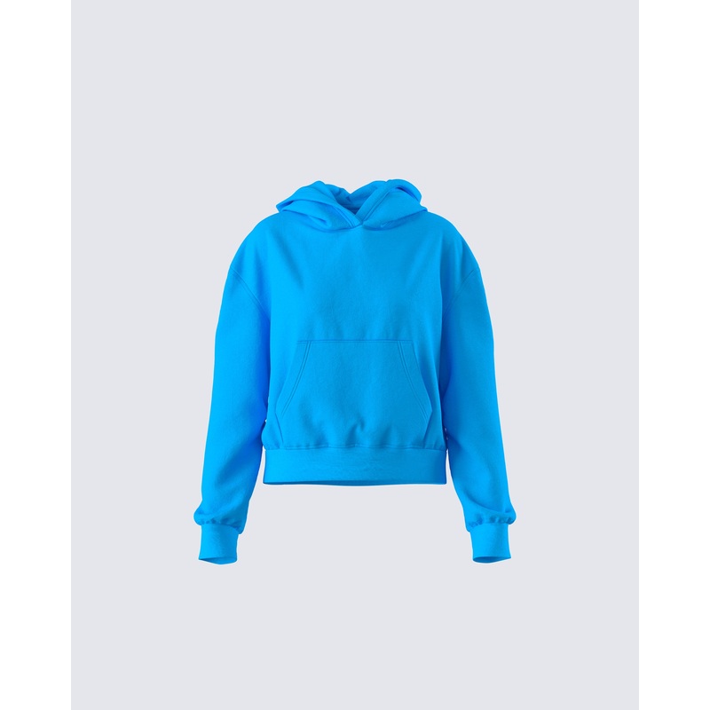 Yamuna Blue Fleece Hoodie
