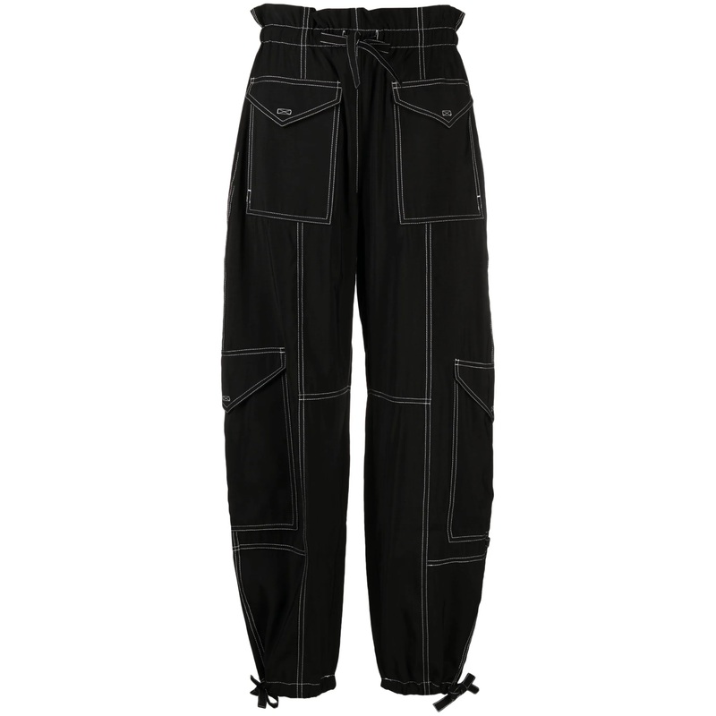 Light Slub High Waist Pocket Pants