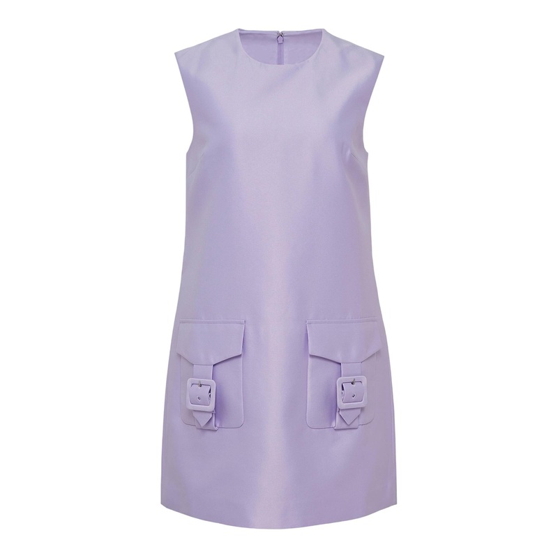 Lilac Taffeta Mini Dress