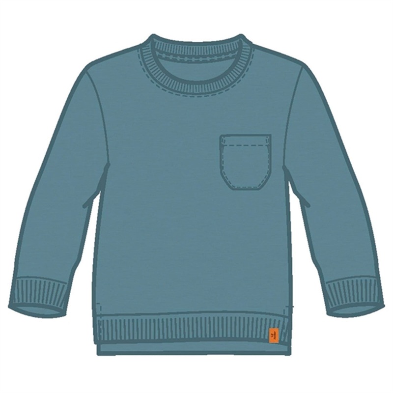 Lil’Atelier Smoke Blue SOLID Salon Sweatshirt