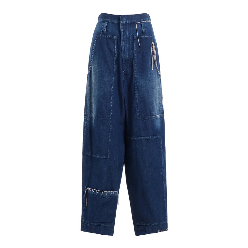 Patched-Pocket Pants