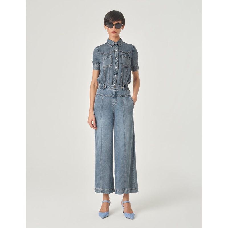 Stretch Wide Leg Jeans