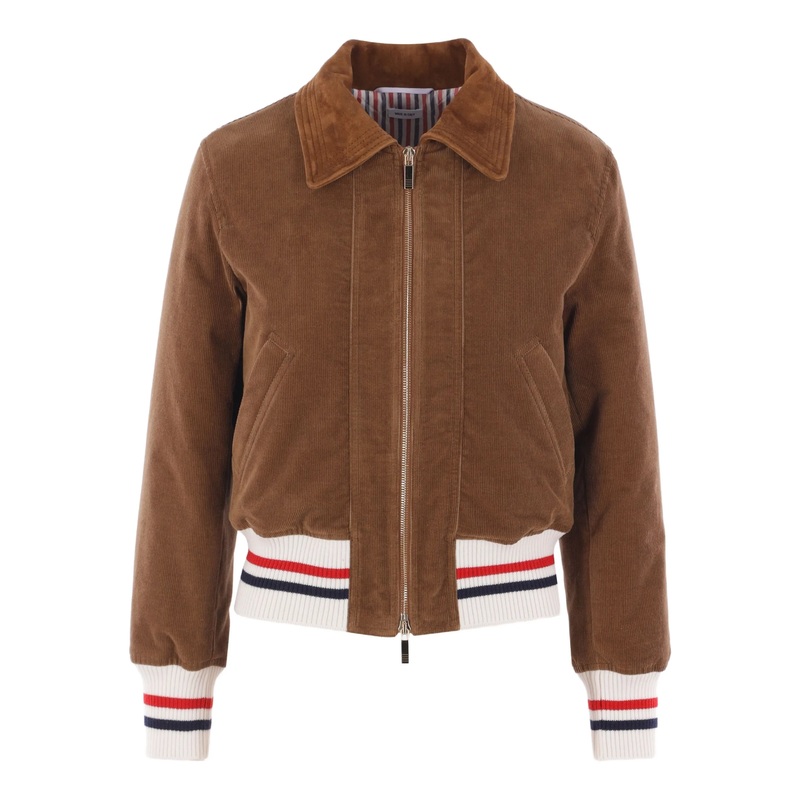 Wale Corduroy Down Filled Cropped Flight Jacket Women