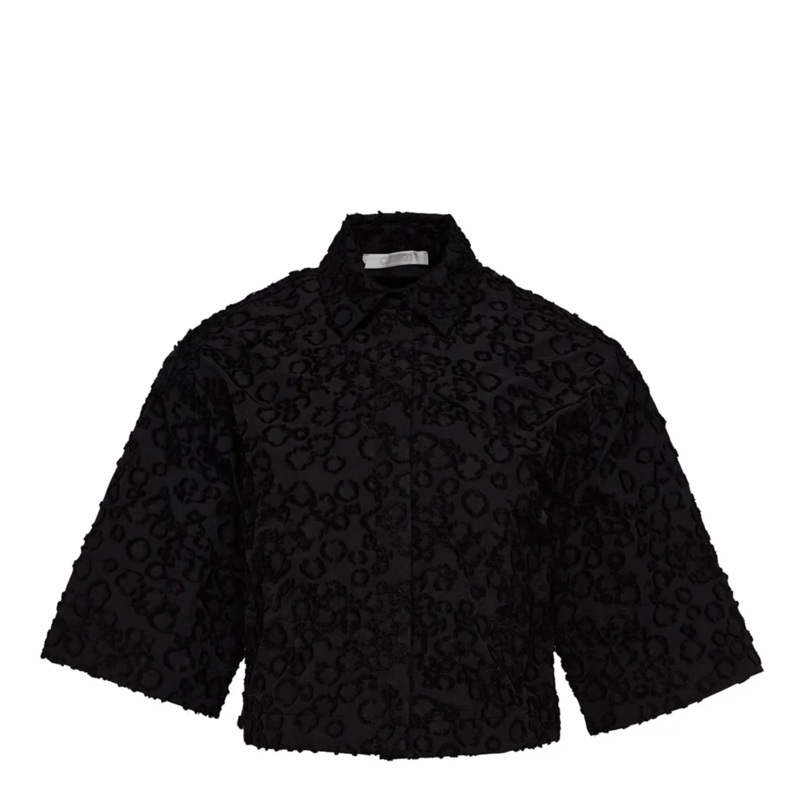 Cotton Nylon Cropped Shirt