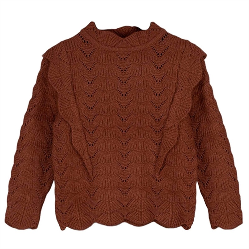 Fliink Carob Brown Benna Ruffle Blouse