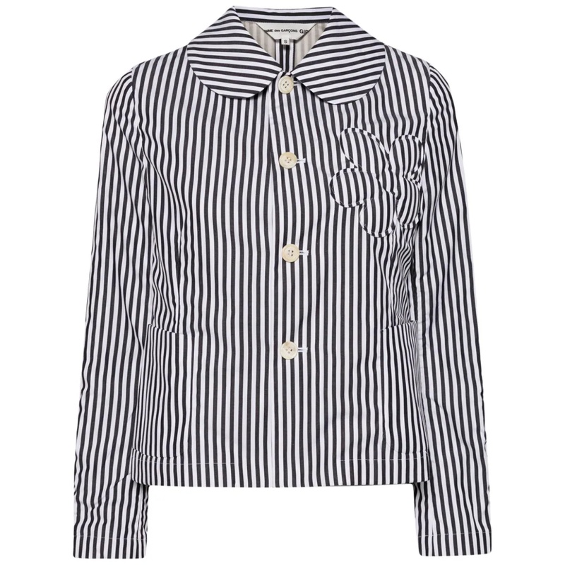 Flower Applique Cotton Jacket