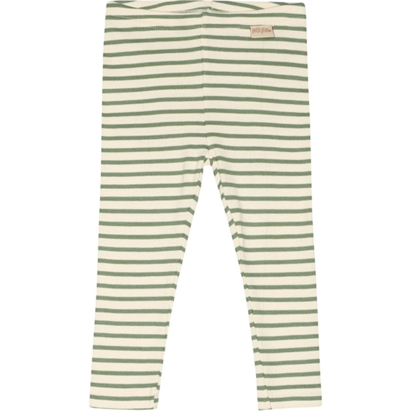 Petit Piao Spring Green\/Offwhite Modal Leggings