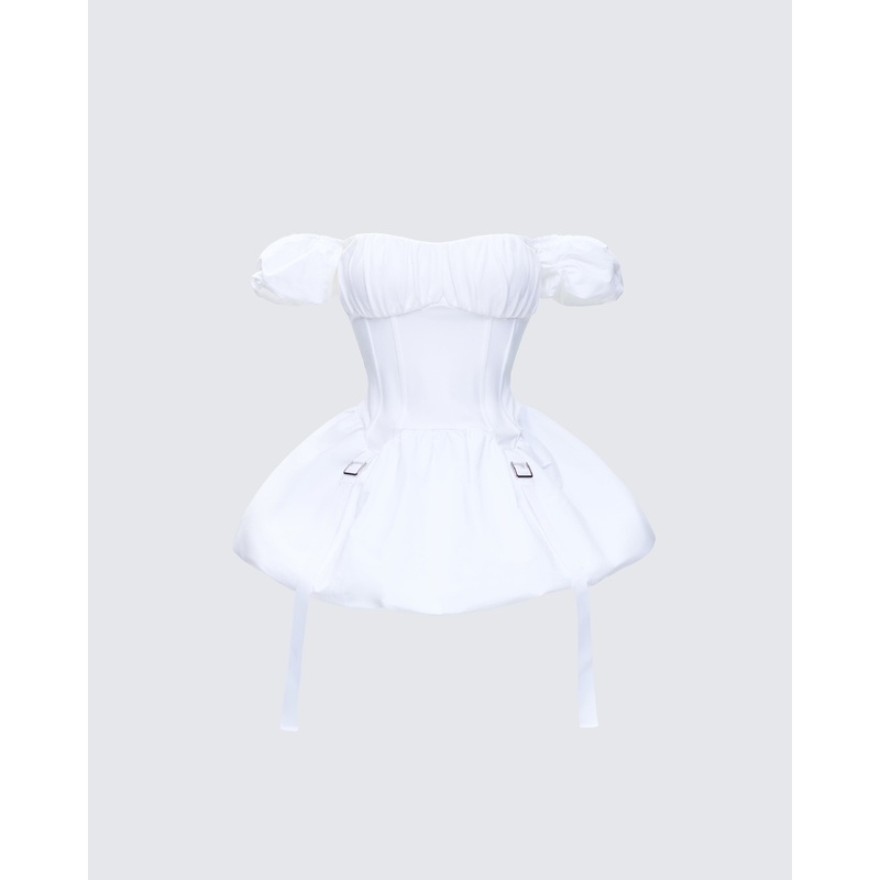 Tabitha White Corset Mini Dress
