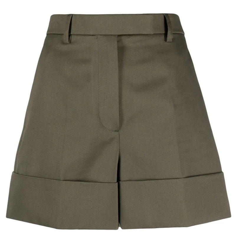 Cotton Twill Sack Shorts Women