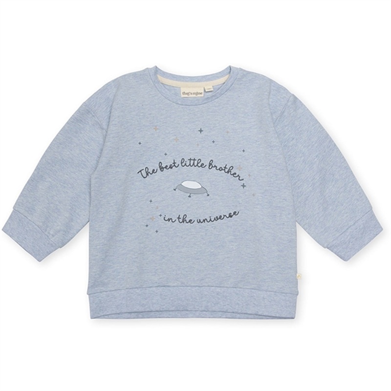 That’s Mine Light Blue Melange Finley Little Brother Sweatshirt