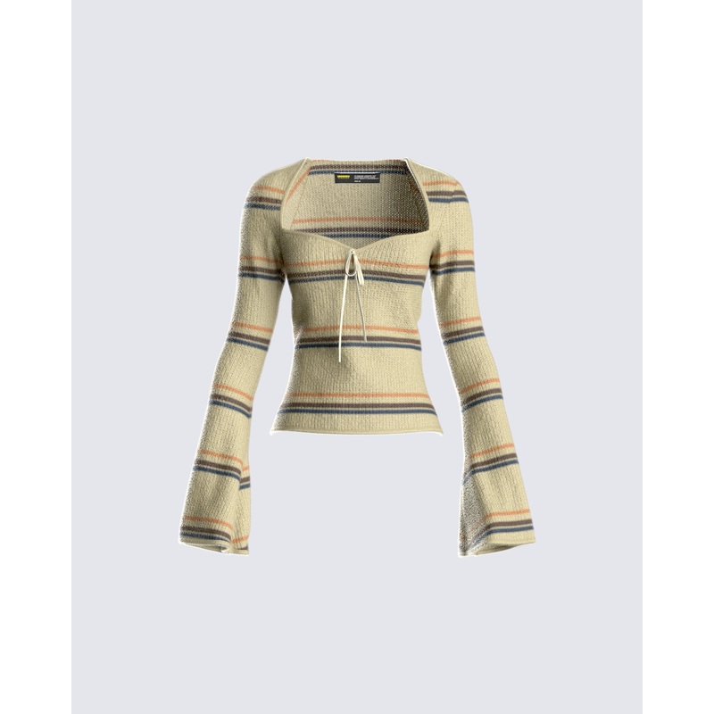 Iona Green Sweater Knit Top