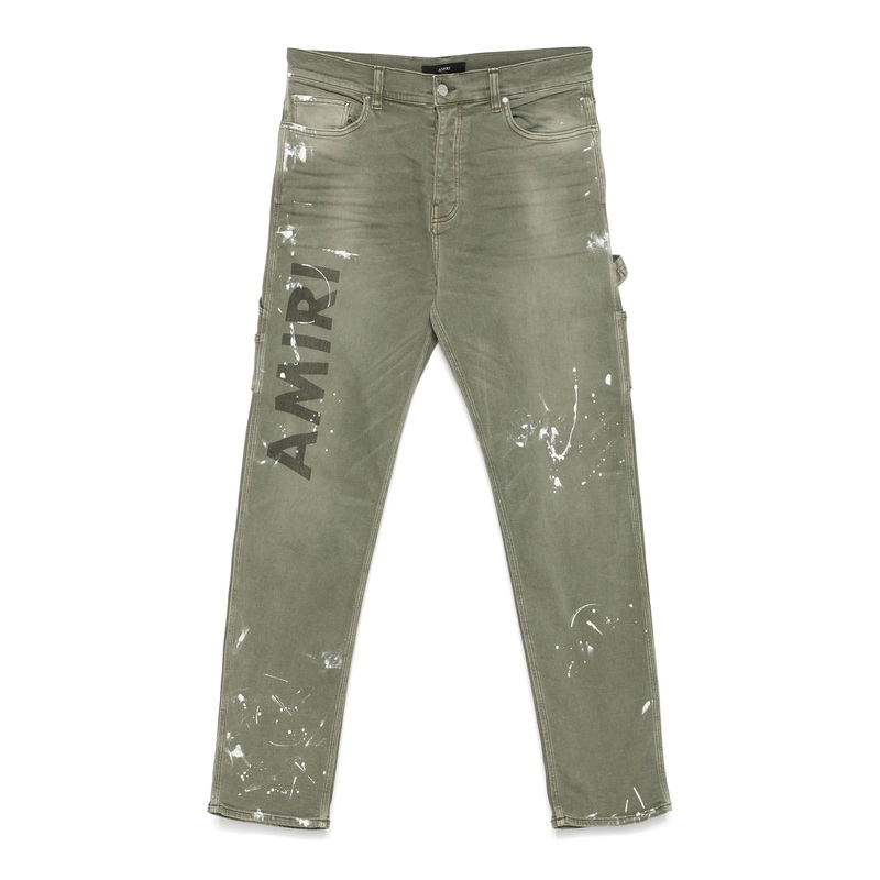 Logo Painted Slim Workman Jeans