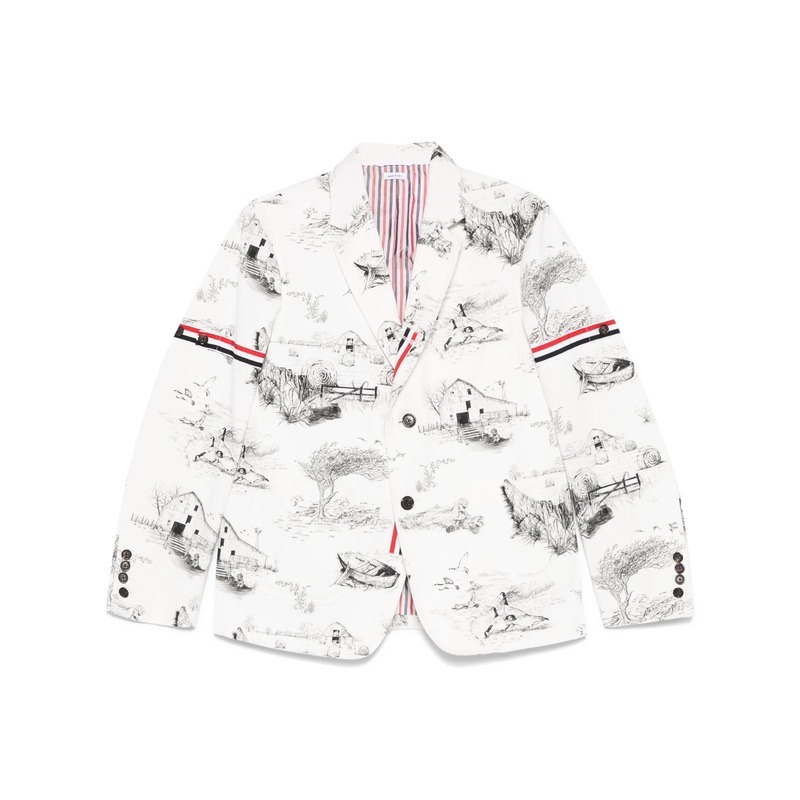 Scenic Toile Cotton Canvas Unconstructed Sportcoat Men