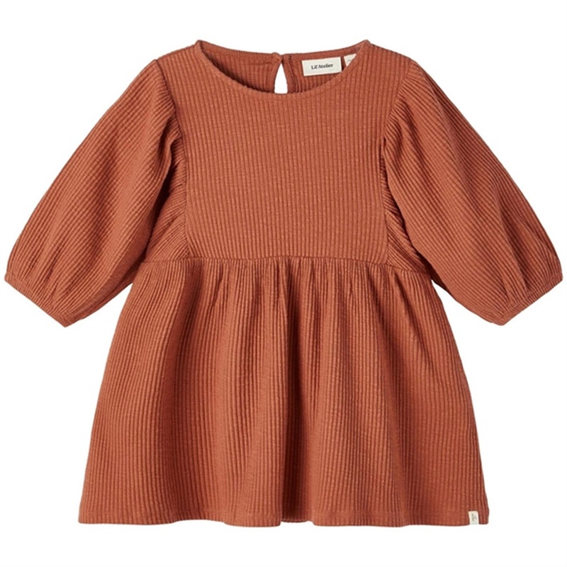 Lil’ Atelier Baked Clay Raja 3\/4 Sleeved Loose Dress