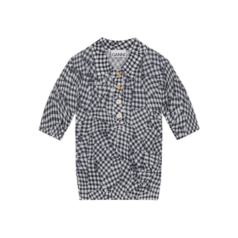 Sheer Cotton Printed Polo