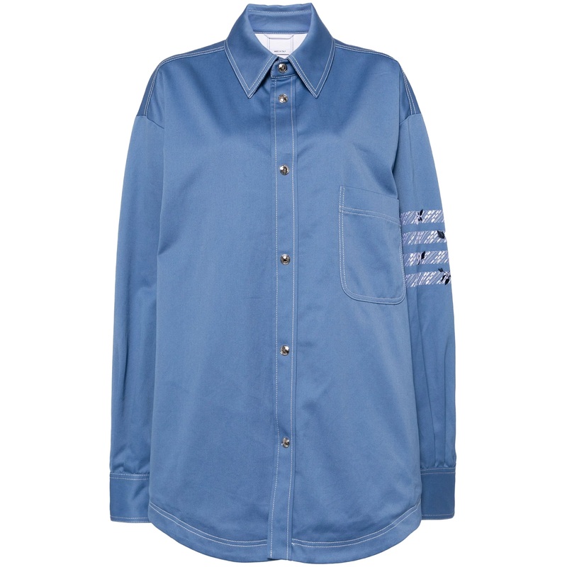 Oversized Snap Front Shirt Jacket Men