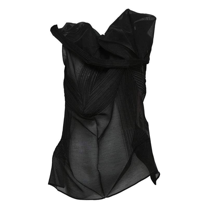 Shade And Shaded Pleated Top