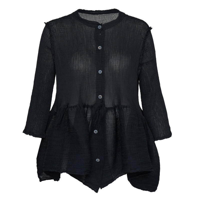 Bounce See-Through Crepe Top