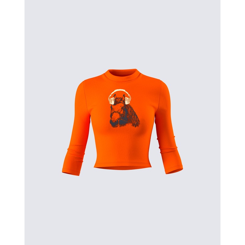 Hadleigh Orange Graphic Tee