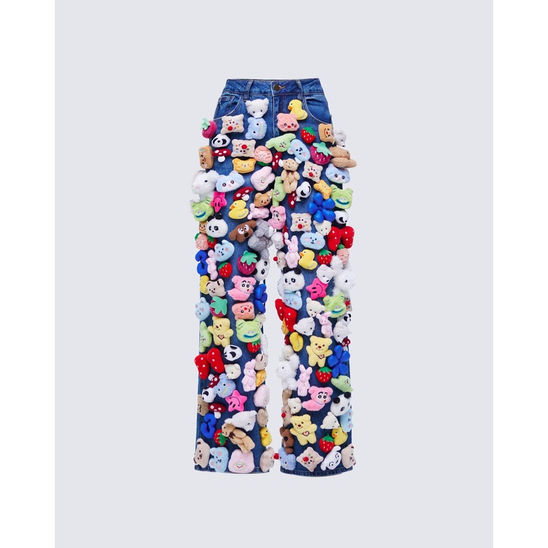 Levelle Blue Denim Stuffed Animal Jean