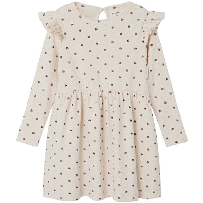 Lil’Atelier Whitecap Gray Ladybug Gago Dress
