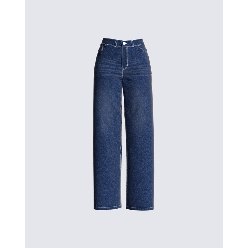 Davis Straight Leg Blue Jeans