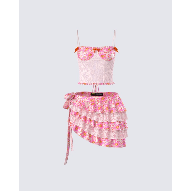 Ana Multi Floral Lace Set