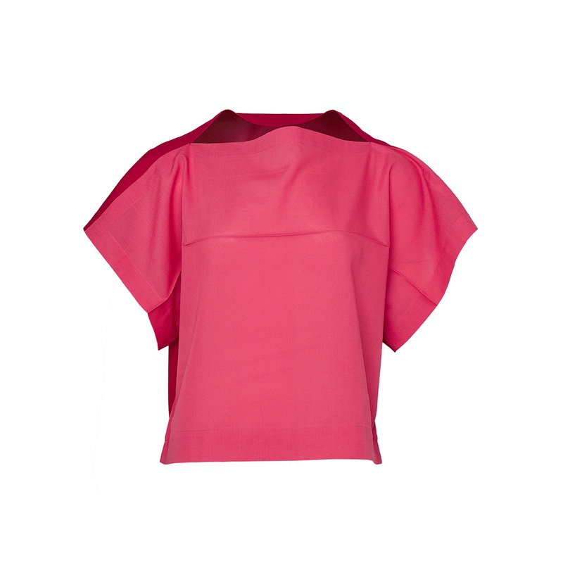 Bi-Color Shirt Blouse