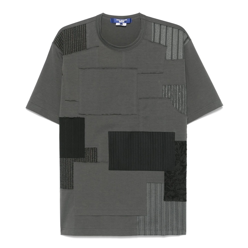 Cotton Jersey X Multi Fabrics T-Shirt