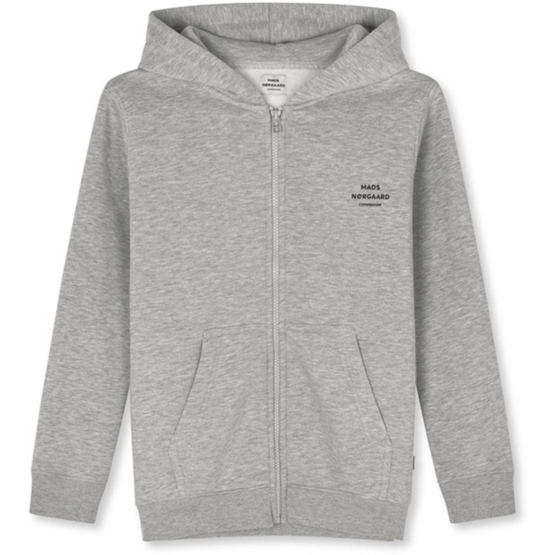 Mads Nrgaard Standard Hudini Zip Sweatshirt Grey Melange